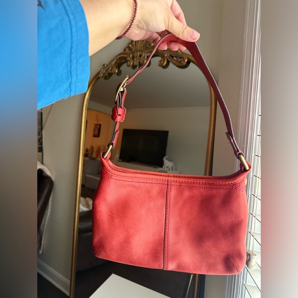 Coach Handbags - Coach Bleecker Tattersall Red Orange Leather Shoulder Bag